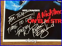 11x17 Autographed Signed To Tom Nightmare On Elm Street Print Cast 3 Autos