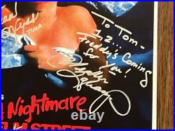 11x17 Autographed Signed To Tom Nightmare On Elm Street Print Cast 3 Autos