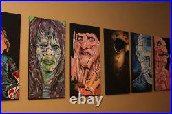 12x24 Freddy Kreuger Nightmare on Elm Street real canvas artist signed painting