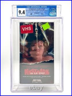 1984 A Nightmare On Elm Street Cgc 9.4 -sealed Astral Video Watermarks Vhs A+