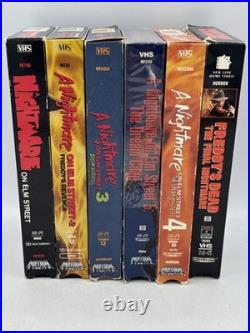 1987 Nightmare on Elm Street VHS Tape Lot 1-6 Freddy Horror Tested