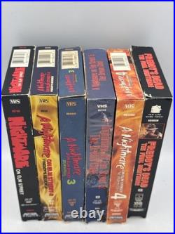 1987 Nightmare on Elm Street VHS Tape Lot 1-6 Freddy Horror Tested