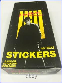 1988 A Nightmare On Elm Street Stickers Original Box (48 pks)-Rare 1988 A Nightmare On Elm Street Stickers Original Box (48 pks)-Rare