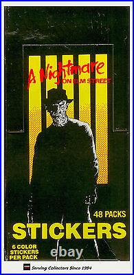1988 A Nightmare On Elm Street Stickers Original Box (48 pks)-Rare 1988 A Nightmare On Elm Street Stickers Original Box (48 pks)-Rare