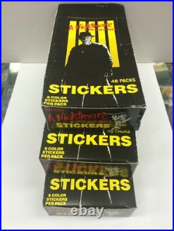 1988 Comic Image A Nightmare On Elm Street Stickers Box (48 pks)x 3-Value, Rare