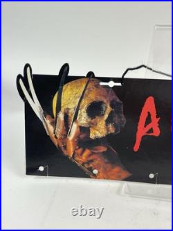 1988 NIGHTMARE ON ELM STREET Hanging Store Display Sign FREDDY KRUEGER Stick-Up