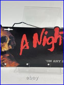 1988 NIGHTMARE ON ELM STREET Hanging Store Display Sign FREDDY KRUEGER Stick-Up