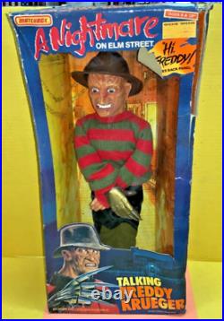 1989 Matchbox A Nightmare on Elm Street Talking Freddy Krueger Doll AS IS (B)