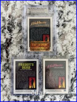 1991 Impel Nightmare On Elm Street Cards Signed Robert Englund Ricky Dean Nancy