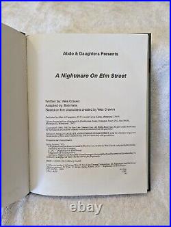 1992 A Nightmare On Elm Street hardcover book Italia Abdo & Daughters EXCELLENT