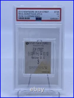 2010 Nightmare On Elm Street Ticket Stub PSA 5 EX Opening Night 4/30/2010