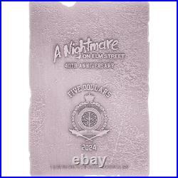 2024 A Nightmare on Elm Street 40th Anniversary 3oz Silver Coin