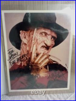 (2)robert Englund Signed Freddy Kruger Nightmare On Elm Street Photo Coa 11 X 14