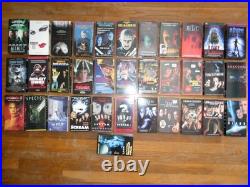 34 Horror VHS Tapes Nightmare On Elm Street Hellraiser Scream Stuff SEALED Lot