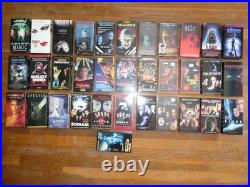 34 Horror VHS Tapes Nightmare On Elm Street Hellraiser Scream Stuff SEALED Lot