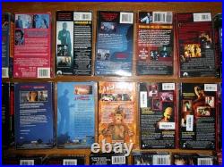 34 Horror VHS Tapes Nightmare On Elm Street Hellraiser Scream Stuff SEALED Lot