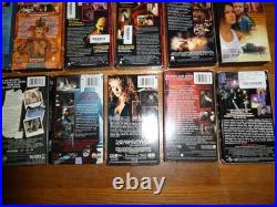 34 Horror VHS Tapes Nightmare On Elm Street Hellraiser Scream Stuff SEALED Lot