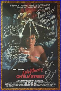 4-cast Autographed 11x17 Posternightmare On Elmstreetrobert Englandwyss, Ect