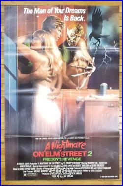 A NIGHTMARE ON ELM STREET 2 One Sheet Movie Poster Original 27x41 FOLDED