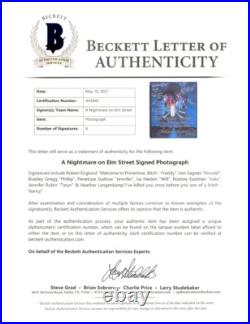 A NIGHTMARE ON ELM STREET 3 CAST SIGNED x 8 8x10 PHOTO ENGLUND FREDDY BECKETT