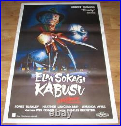 A NIGHTMARE ON ELM STREET Wes Craven HORROR 1984 Original Turkish Movie Poster A NIGHTMARE ON ELM STREET Wes Craven HORROR 1984 Original Turkish Movie Poster