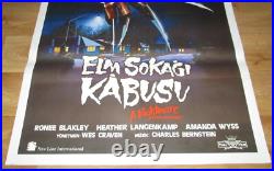 A NIGHTMARE ON ELM STREET Wes Craven HORROR 1984 Original Turkish Movie Poster A NIGHTMARE ON ELM STREET Wes Craven HORROR 1984 Original Turkish Movie Poster