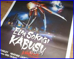 A NIGHTMARE ON ELM STREET Wes Craven HORROR 1984 UNIQUE Turkish Movie Poster A NIGHTMARE ON ELM STREET Wes Craven HORROR 1984 UNIQUE Turkish Movie Poster