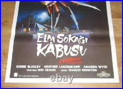 A NIGHTMARE ON ELM STREET Wes Craven HORROR 1984 UNIQUE Turkish Movie Poster A NIGHTMARE ON ELM STREET Wes Craven HORROR 1984 UNIQUE Turkish Movie Poster