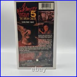 A Nightmare On Elm Street 1-5 VHS Lot MEDIA 1st Releases 80s Horror Clamshell