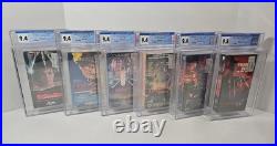 A Nightmare On Elm Street 1-6 1990 Sealed VHS CGC 9.4-9.8 Cert# 2001-2006 Lt 844