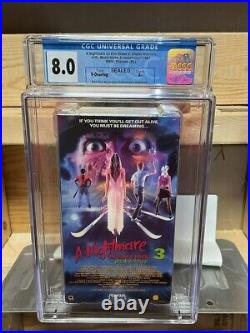A Nightmare On Elm Street 3 Dream Warriors CGC 8.0 VHS Media Home Entertainment