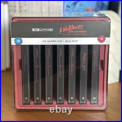 A Nightmare On Elm Street 4k + Blu Ray 7-film Steelbook Collection LE Numbered