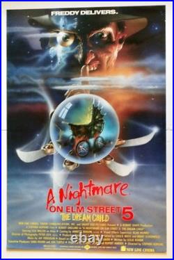 A Nightmare On Elm Street 5 Original 27 x 41 UK Movie Poster 1989 New Line