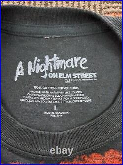 A Nightmare On Elm Street AOP NEW Shirt Size Large Freddy Krueger Horror Rare