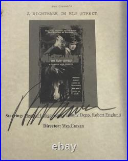 A Nightmare On Elm Street Autograph Script & DVD With COA and Frame