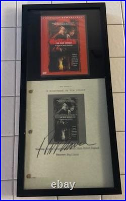 A Nightmare On Elm Street Autograph Script & DVD With COA and Frame