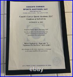 A Nightmare On Elm Street Autograph Script & DVD With COA and Frame