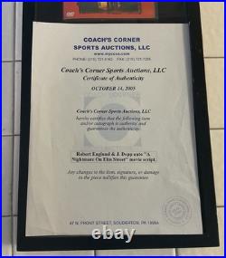 A Nightmare On Elm Street Autograph Script & DVD With COA and Frame