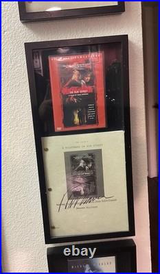 A Nightmare On Elm Street Autograph Script & DVD With COA and Frame