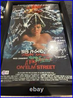 A Nightmare On Elm Street Cast Signed Poster 11 by 17 Freddy Krueger