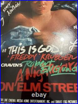 A Nightmare On Elm Street Cast Signed Poster 11 by 17 Freddy Krueger