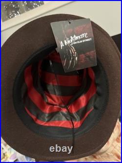 A Nightmare On Elm Street Freddy Krueger Latex Mask W Hat & Sweater Nwt