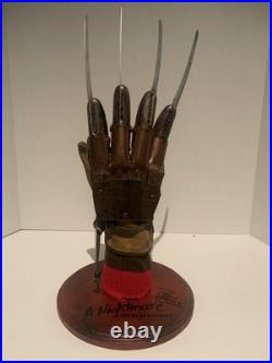 A Nightmare On Elm Street Freddy Krueger Metal Glove Display Stand Only A Nightmare On Elm Street Freddy Krueger Metal Glove Display Stand Only