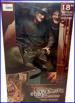 A Nightmare On Elm Street Freddy Krueger Motion Activated Sound 18 Figure NECA