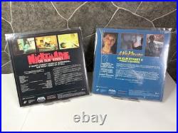 A Nightmare On Elm Street I & II Freddy Krueger Laserdisc Lot RARE Cover Horror