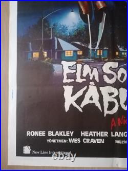A Nightmare On Elm Street Original Turkish Movie Poster 1984 Rare