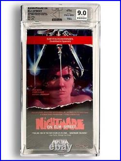 A Nightmare On Elm Street VHS 1984 Media Sealed 9.0 Rewind Graded CGC Full Box