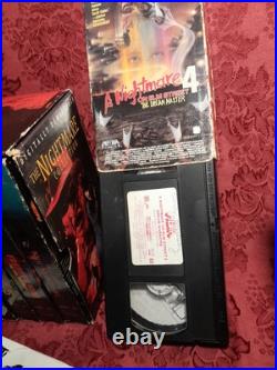 A Nightmare On Elmstreet Vhs Boxset, Dvd Set 1999, Plus 2 Loose Tapes Part 4,5 A Nightmare On Elmstreet Vhs Boxset, Dvd Set 1999, Plus 2 Loose Tapes Part 4,5