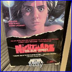A Nightmare on Elm Street 1985 VHS MEDIA Double Flap Part Shrink watermark