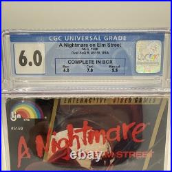 A Nightmare on Elm Street (1989) Complete in Box Nintendo Cgc graded